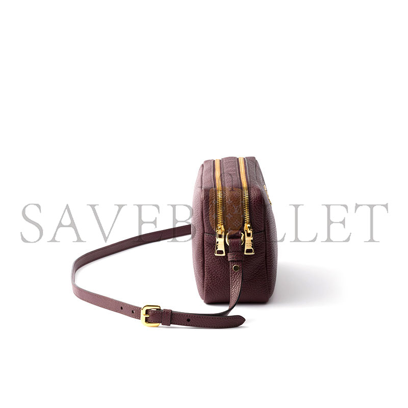 PRADA SMALL LEATHER SHOULDER BAG 1BH082 (22*14.5*8.5cm) 